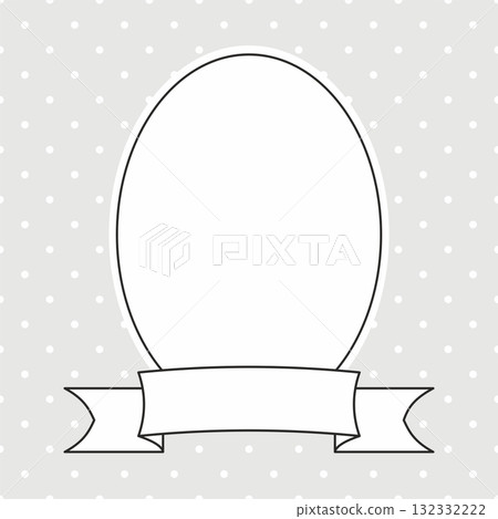 Vector photo frame and white polka dots on grey background Vector photo frame and white polka dots on grey background 132332222