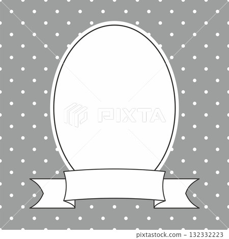 Vector photo frame with small white polka dots on grey background Vector photo frame with small white polka dots on grey background 132332223