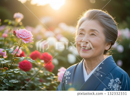 A garden of smiles and flowers blooming in the morning sun 132332331