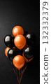 Halloween Balloons on a Black Background 132332379