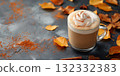 Pumpkin Spice Latte with Text Space 132332383