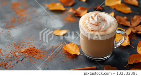 Pumpkin Spice Latte with Text Space Pumpkin Spice Latte with Text Space 132332383