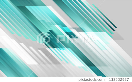 Blue and white geometric stripes abstract minimal tech background 132332927