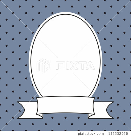 Photo vector frame and black polka dots on blue background Photo vector frame and black polka dots on blue background 132332956