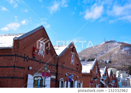 Winter Hakodate Red Brick Warehouses Mount Hakodate Winter Hakodate Red Brick Warehouses Mount Hakodate 132332962