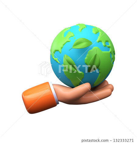 Earth Day, April 22. 3d illustration of planet earth. Earth Day, April 22. 3d illustration of planet earth. 132333271