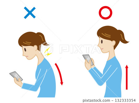 Bad and good posture 132333354