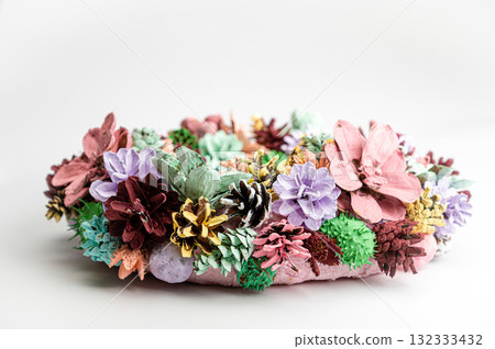 advent wreath isolated on white background advent wreath isolated on white background 132333432