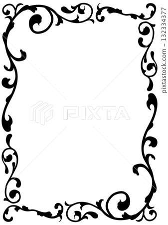 Gothic decorative frame in black. Gothic decorative frame in black. 132334377