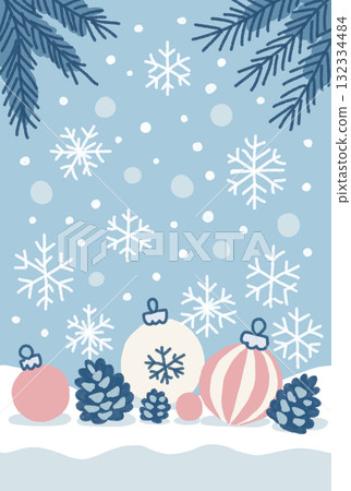 與雪花的逗人喜愛的聖誕卡 與雪花的逗人喜愛的聖誕卡 132334484