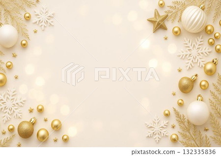 銀色閃光銀色背景金色框架 132335836