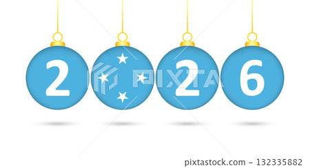 Micronesia Flag Christmas Balls 2026 Decoration. 132335882