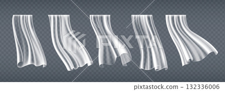 Flowing window curtain cloth set Flowing window curtain cloth set 132336006