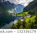 Norwegian fjord landscape 132336179