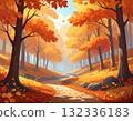 Autumn leaves illustration 132336183