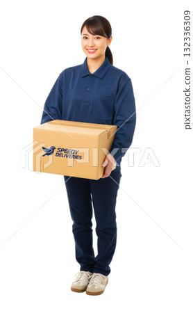 微笑開朗的送貨員 微笑開朗的送貨員 132336309