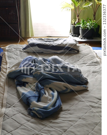 因為我剛睡醒,所以被褥很亂 因為我剛睡醒,所以被褥很亂 132336377