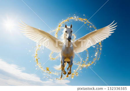 Flying White Horse 132336385