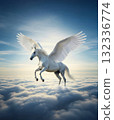 Flying White Horse 132336774
