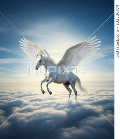 Flying White Horse 132336774