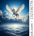 Flying White Horse 132336776