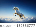 Flying White Horse 132336777