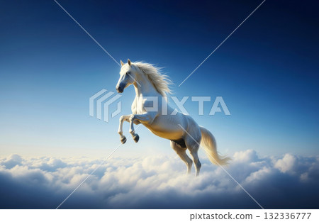Flying White Horse Flying White Horse 132336777