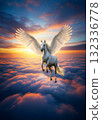 Flying White Horse 132336778