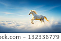 Flying White Horse 132336779
