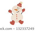 Lazy snowman (warm colors) 132337249