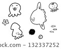 Cute and laid-back sea creatures 132337252
