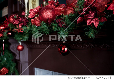 bright Christmas decorations 132337741