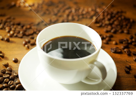 Steaming hot coffee Steaming hot coffee 132337769