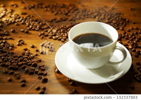 Steaming hot coffee 132337803