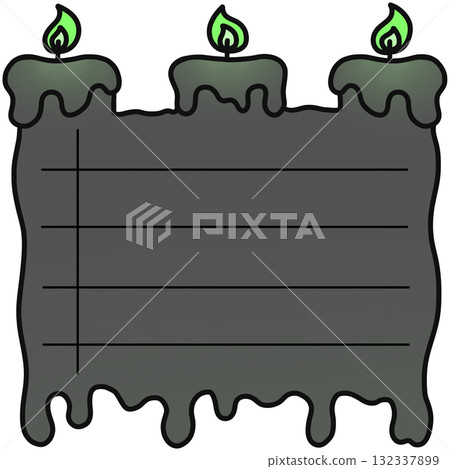 Halloween Black Candle Ritual Notes (Green) 132337899