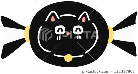 Halloween Candy Cat in Cute Style 132337902