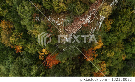 Observation Deck Crnjeskovo Autumn Drone Landscape Observation Deck Crnjeskovo Autumn Drone Landscape 132338053