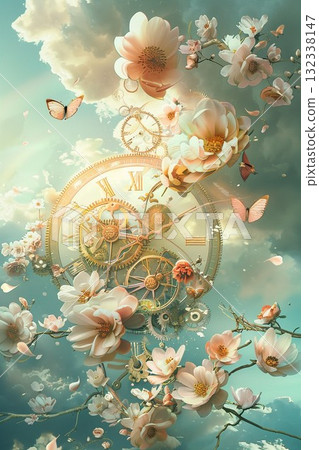 Flower Garden III – Clock Flowers Blooming in the Sky Flower Garden III – Clock Flowers Blooming in the Sky 132338147