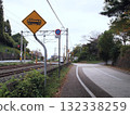 Railroad crossing sign 132338259