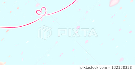 Cherry blossom blizzard, horizontal, red thread Cherry blossom blizzard, horizontal, red thread 132338338