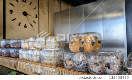 Freshly Baked Goods Displayed at Caf Bakery Freshly Baked Goods Displayed at Caf Bakery 132338823