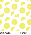 Lemon Halves and Circle Seamless Pattern Minimalist Flat Design Background Citrus Fruits Design idea 132339066