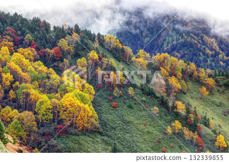 A peek at Shibu Pass in autumn 132339855