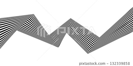 Abstract black and white stripes. Vector illustration 132339858