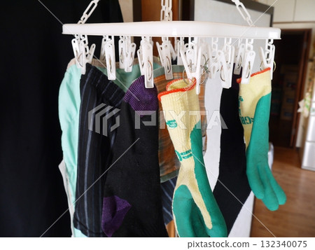 laundry drying in the room laundry drying in the room 132340075
