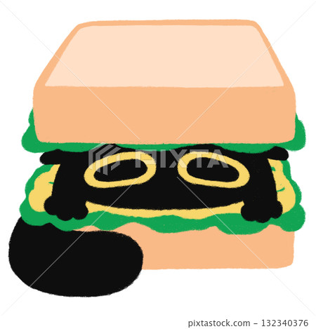 Cute Cat Sandwich 132340376