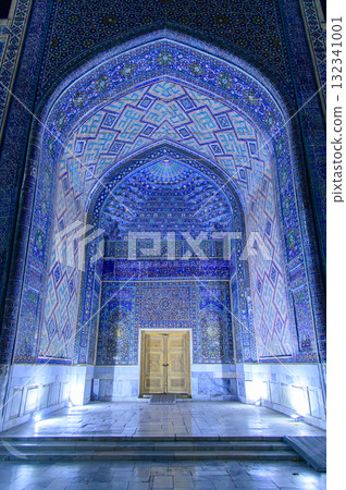 Beautiful night view of Registan Square in Samarkand, Uzbekistan Beautiful night view of Registan Square in Samarkand, Uzbekistan 132341001
