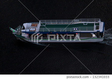 Luxury cruise ship anchored 132341033