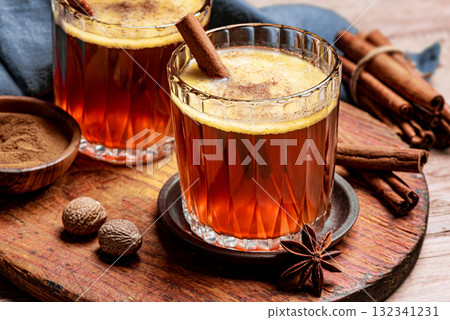 Hot Buttered Rum Drink 132341231