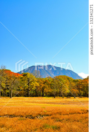 Oku-Nikko: Mt. Nantai seen from Lake Nishinoko in autumn Oku-Nikko: Mt. Nantai seen from Lake Nishinoko in autumn 132341271